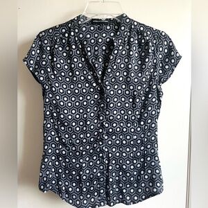 Express Silk Geometric Blouse S